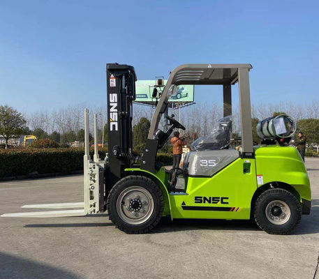 Yeşil Benzin LPG Forklift Kamyon 3000kg LPG Forklift Satılık