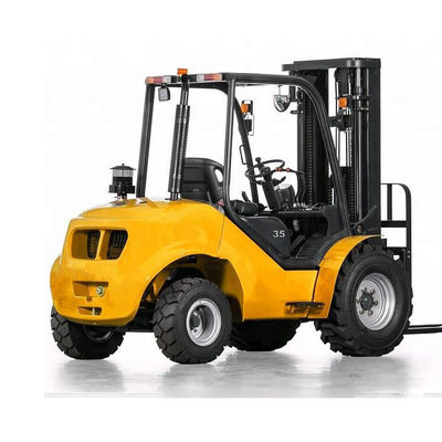 4X2 Zorlu Arazi Forklift 3500kgs Dört Tekerlekli Sürüş Forklift