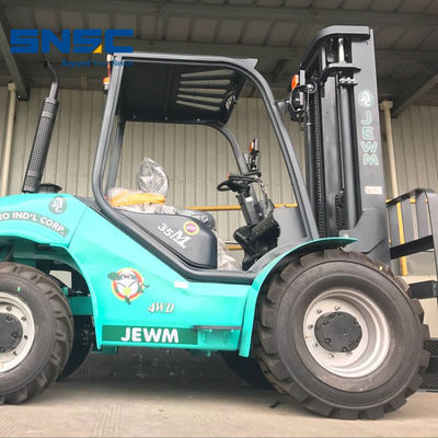 4X2 Zorlu Arazi Forklift 3500kgs Dört Tekerlekli Sürüş Forklift