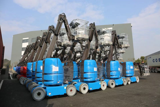 21m Teleskop Çapı Asansörü 100kg-1500kg Kapasite Çapı Bağlantı Asansörü