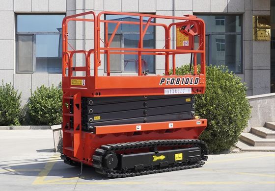 6m 8m 10m Kendiliğinden hareket eden elektrikli makas kaldırma havalı çalışma platformu 230kg yük